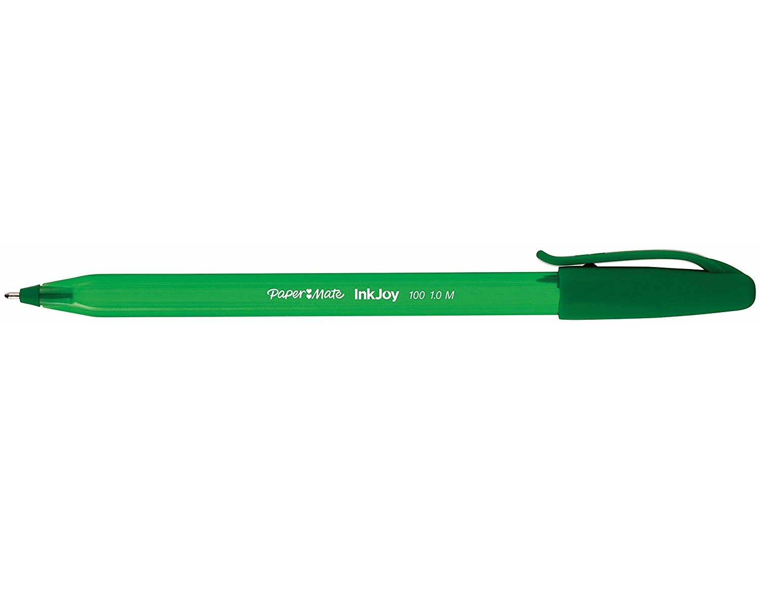 Paper Mate InkJoy 100 Ballpoint Pen 1.0mm Tip 0.7mm Line Green (Pack 50)