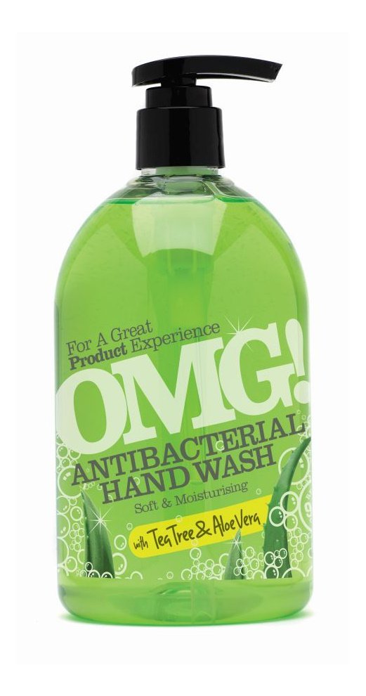 Hand Soaps / Sanitisers & Dispensers OMG Antibacterial Hand Wash Aloe Vera Flip Top Bottle 500ml