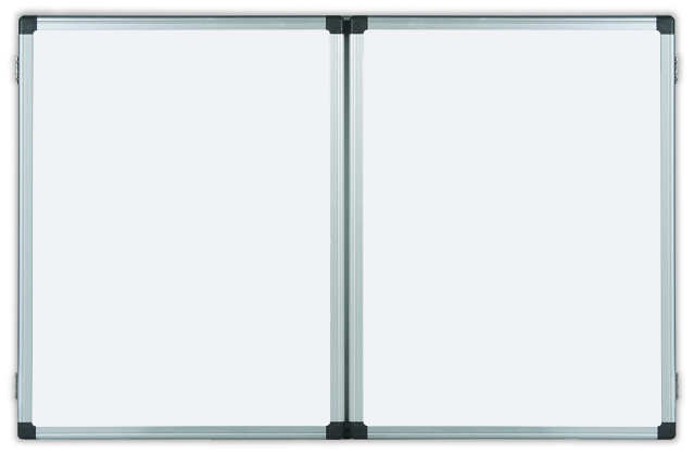Bi-Office Maya Trio Magnetic Lacquered Steel Whiteboard Aluminium Frame 1200x900mm