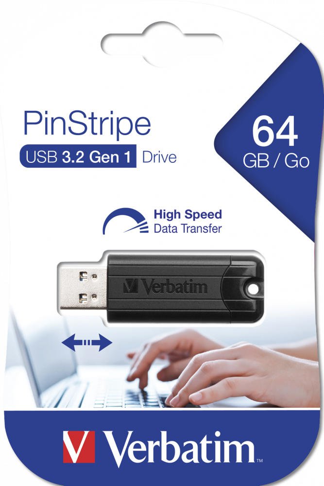 STORE N GO PINSTRIPE USB 3.0 BLK 64GB
