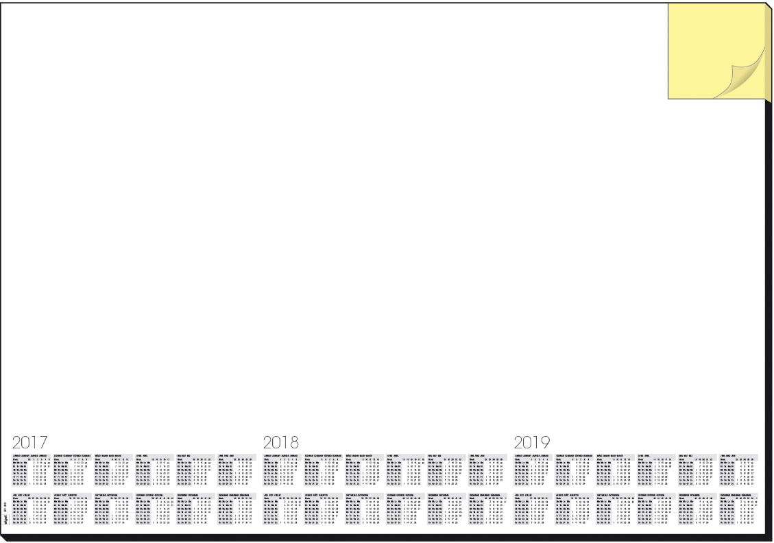 Desk Mats Sigel Paper Desk Pad Memo with 3 Year Calendar 595x410mm 30 Sheets White HO490