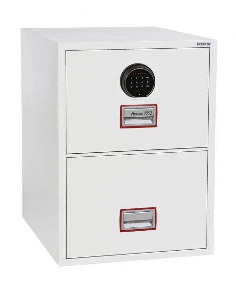Phoenix Safe World Class Vertical Fire File FS2252F 2 Drawer Filing Cabinet with Fingerprint Lock