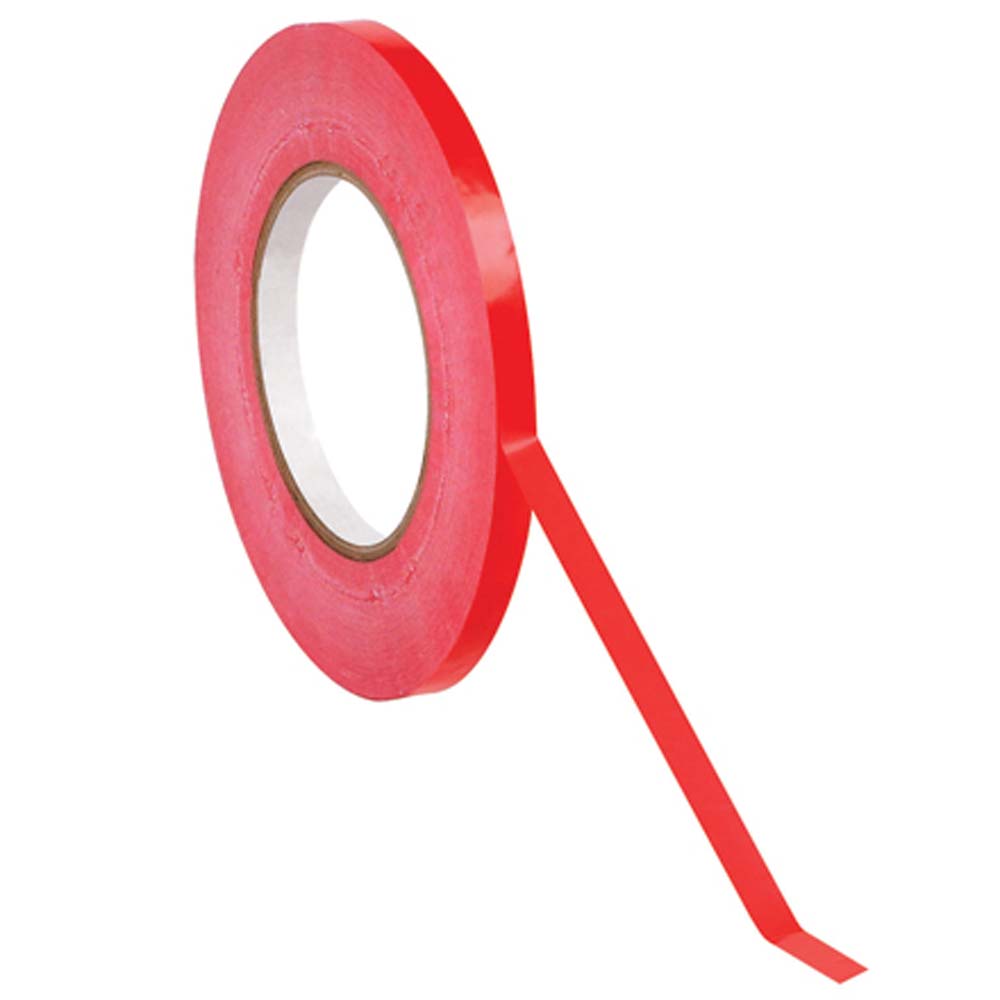 Bag Neck Tape 9mm x 66m Red PK6