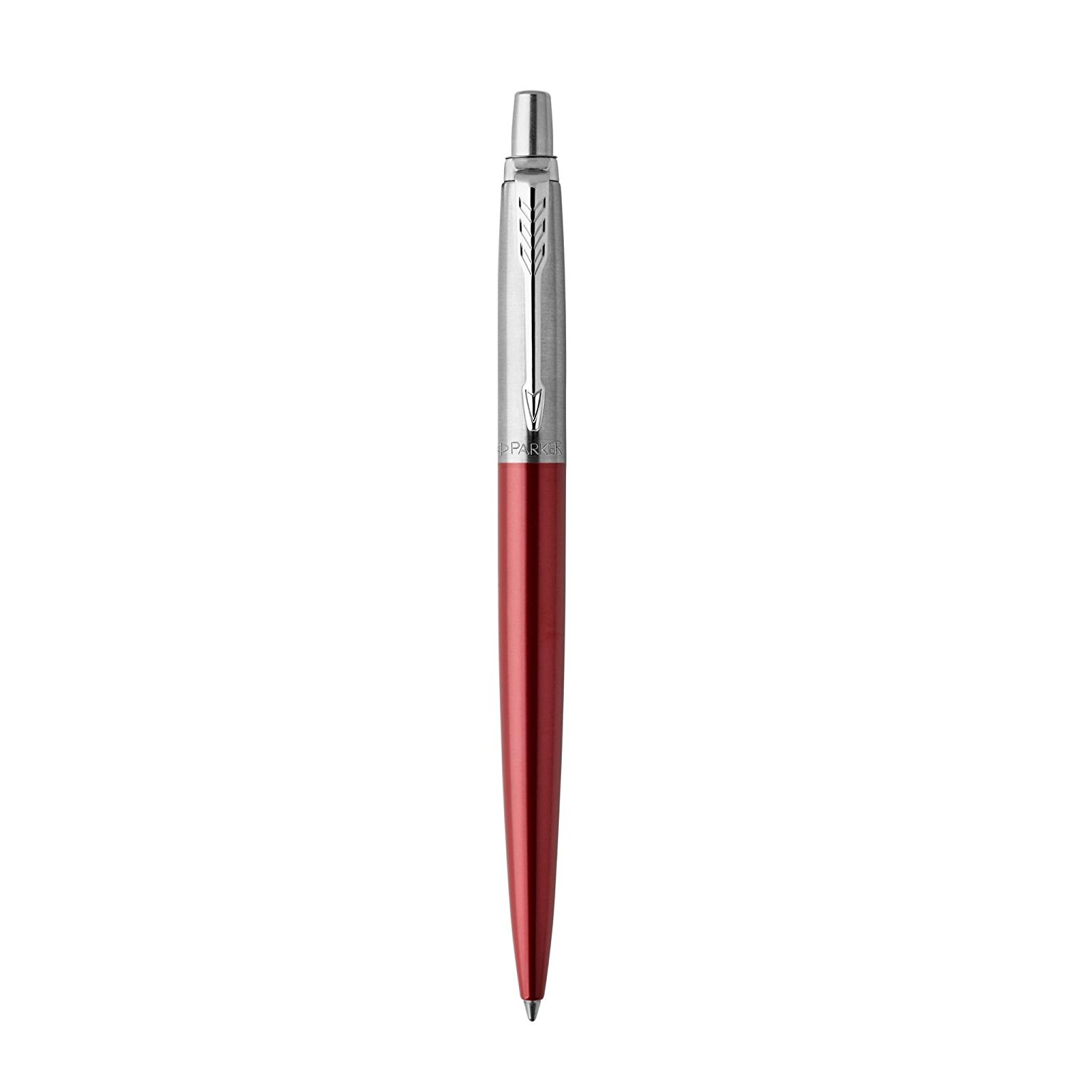 Parker Jotter Ballpoint Pen Red/Chrome Barrel Blue ink