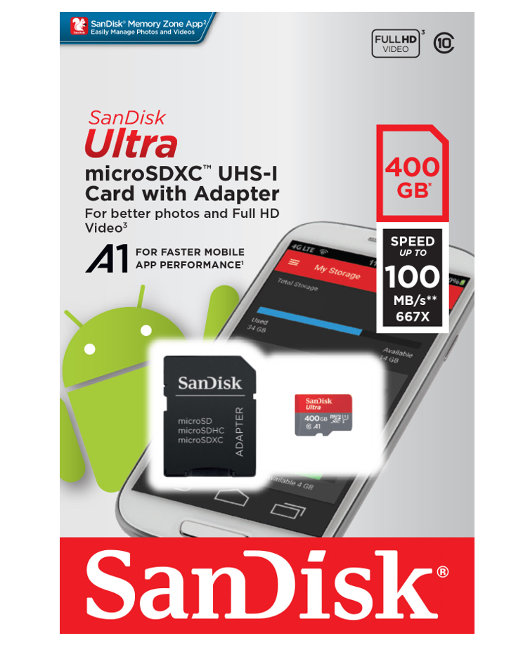 Ultra Android microSDXC 400GB SD Ad