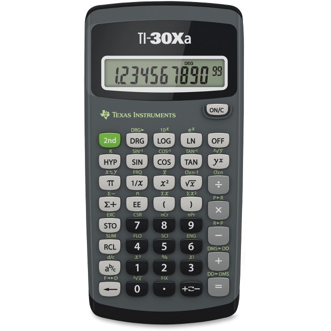 Texas Instruments TI-30XA 10 Digit Scientific Calculator Black
