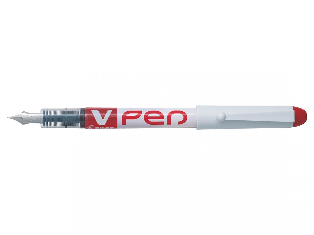 Pilot V-Pen Erasable Disposable Fountain Pen Red (Pack 12)