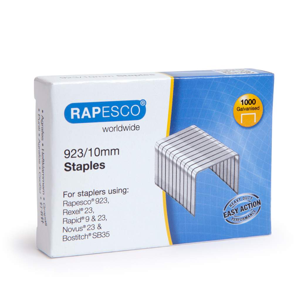Rapesco 923/10mm Galvanised Staples (Pack 1000)
