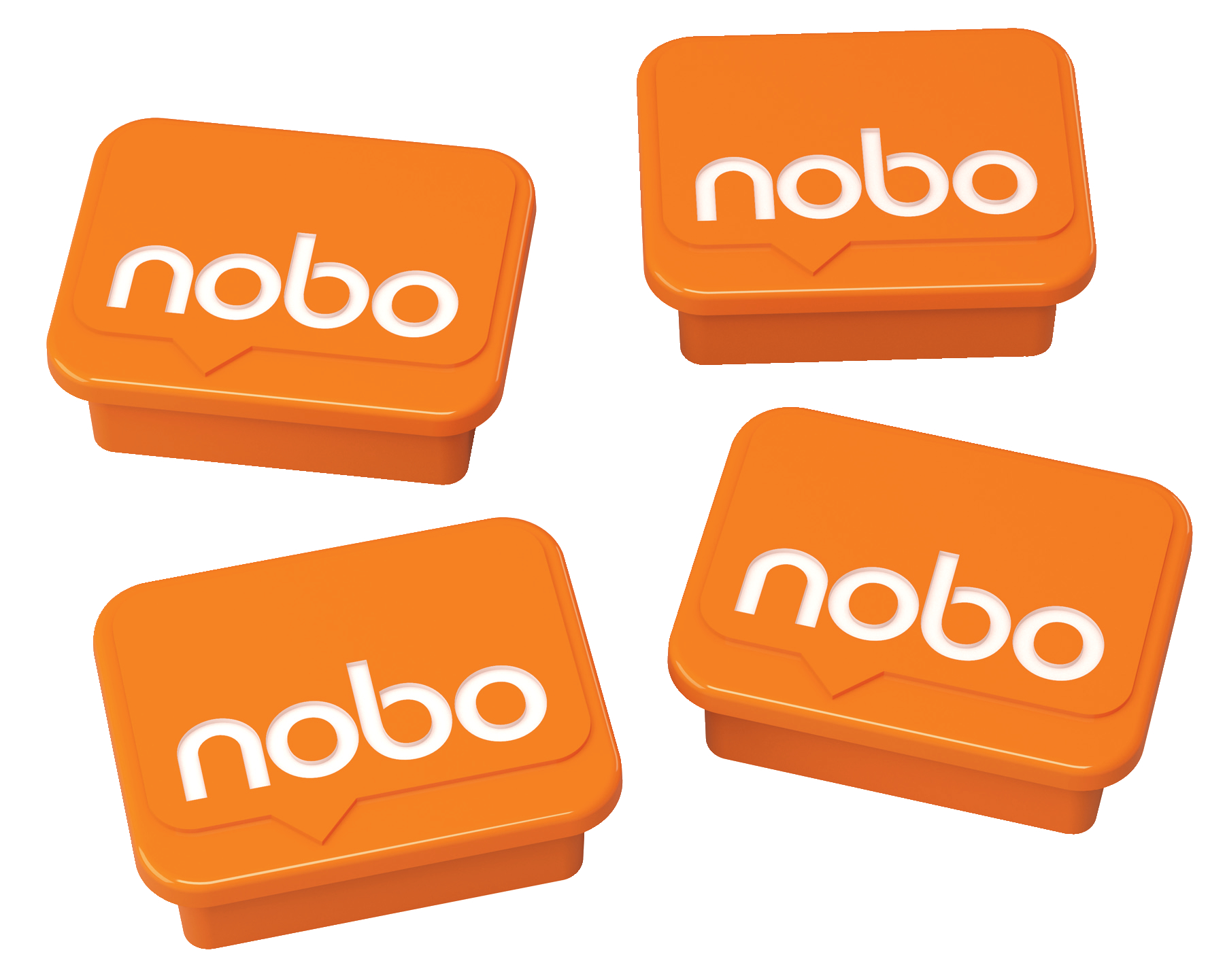 Nobo Whiteboard Magnets Orange PK4