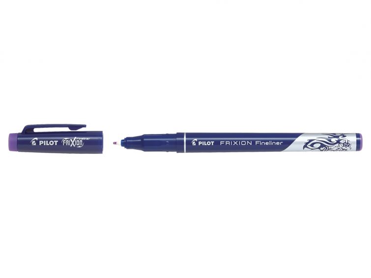 Pilot FriXion Erasable Fineliner Pen 1.3mm Tip 0.45mm Line Violet (Pack 12)