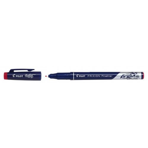 Pilot FriXion Erasable Fineliner Pen 1.3mm Tip 0.45mm Line Red (Pack 12)