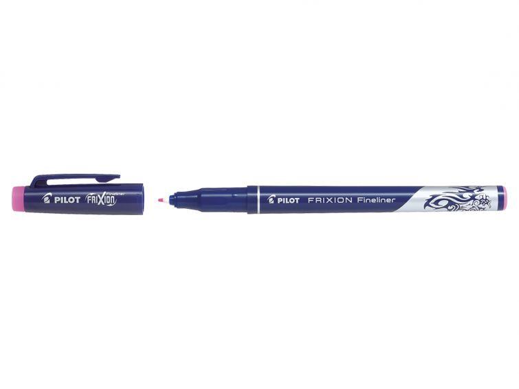 Pilot FriXion Erasable Fineliner Pen 1.3mm Tip 0.45mm Line Pink (Pack 12)