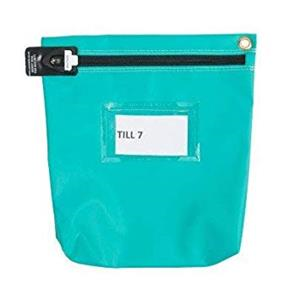 Versapak Antimicrobial Cash Bag Small 152x178x50mm T2 Lock Aqua
