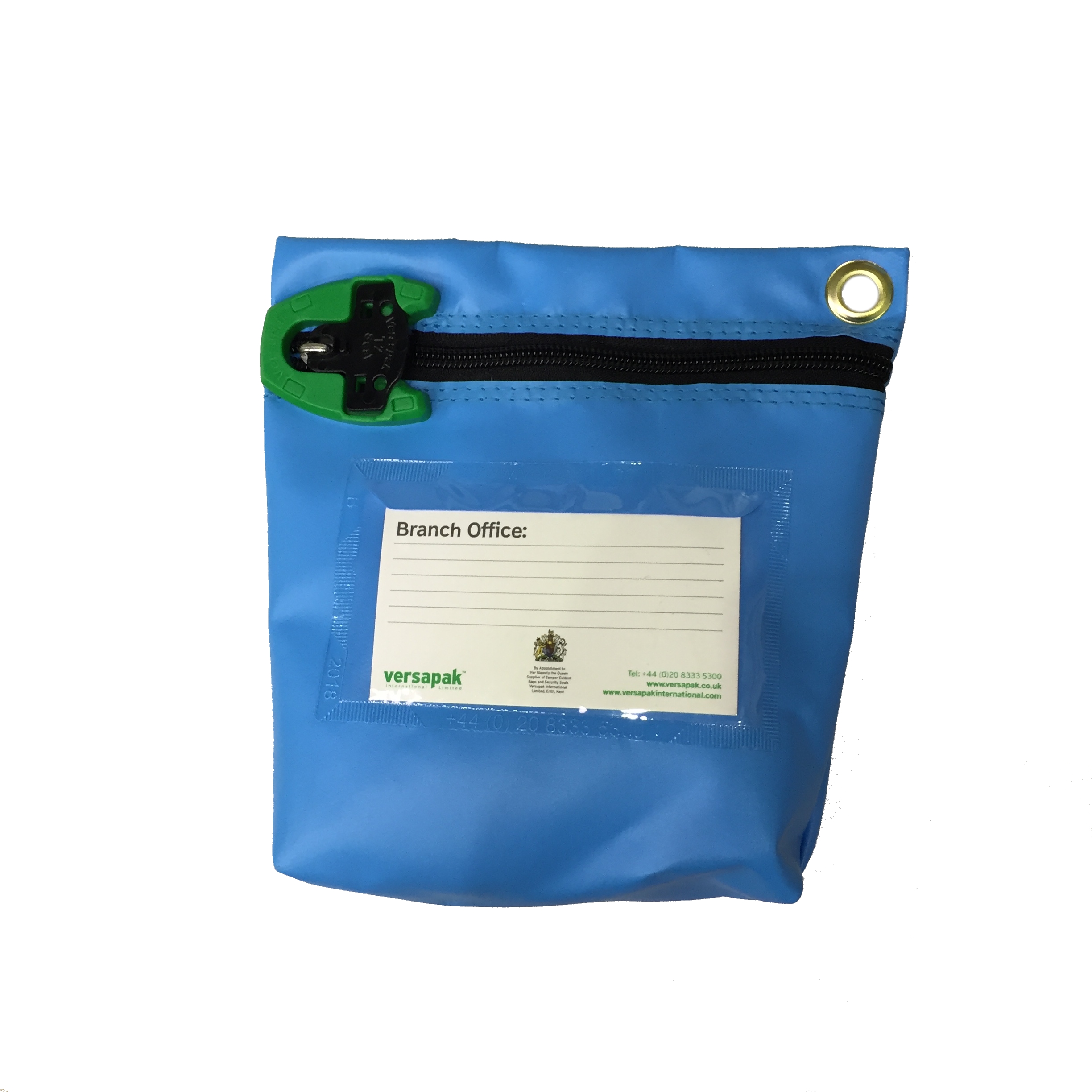 Versapak Antimicrobial Cash Bag Medium 267x267x50mm T2 Lock Aqua