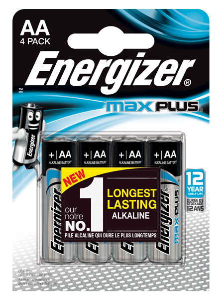 Energizer Max Plus AA Battery (Pack 4)