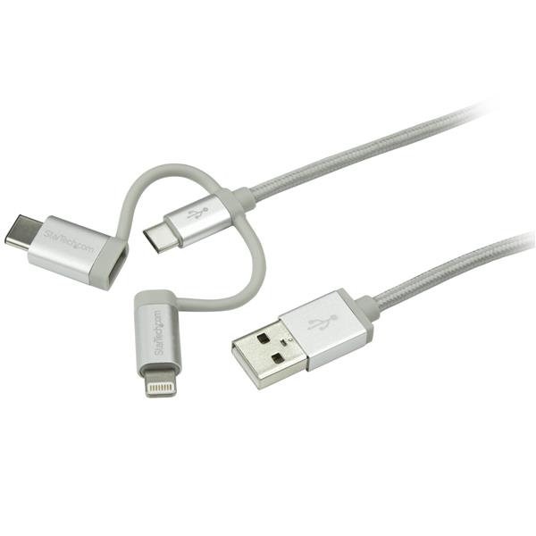 1M 3 IN 1 LIGHTNING USB CABLE