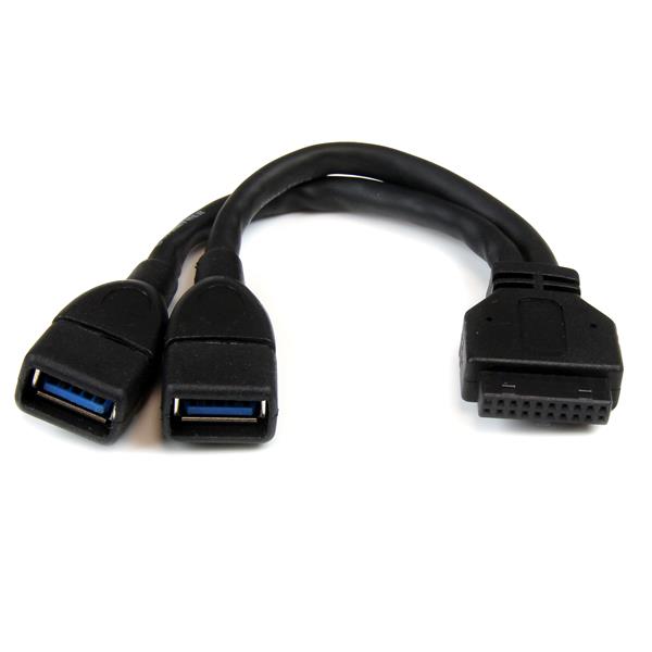 2 Port Int USB 3 Header Adapter Cable