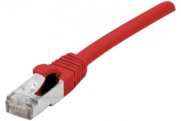 EXC RJ45 cat.6a F UTP LSZH snagless Red 10M