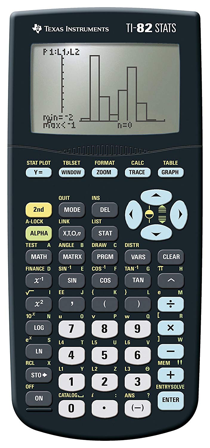 Texas Instruments TI-82 Stats Graphic Calculator Black
