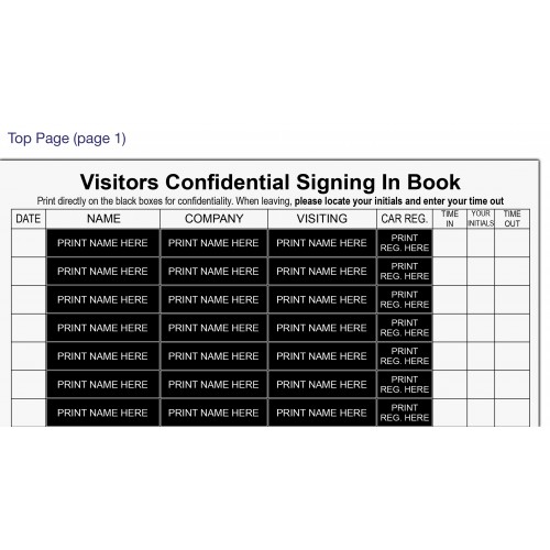 Identibadge GDPR Compliant Line Entry Visitor Book With Binder