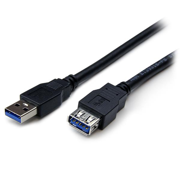 StarTech.com 2m Black SuperSpeed USB 3.0 Extension Cable A to A Male to Female
