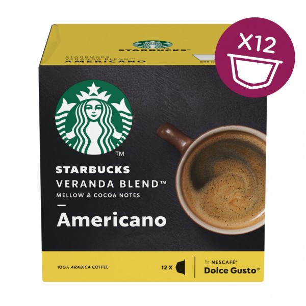 STARBUCKS by Nescafe Dolce Gusto Americano Veranda Blend Coffee 12 Capsules (Pack 3)