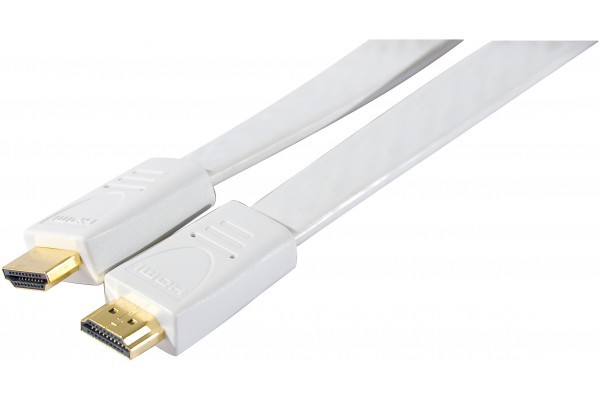 EXC 1.8m High Speed HDMI White Flat Cable