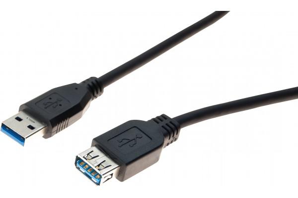 EXC 3m Black USB 3.0 A Extension Cable