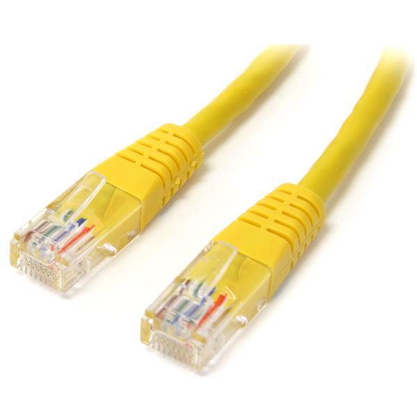 1ft Yellow Molded Cat5e UTP Patch Cable