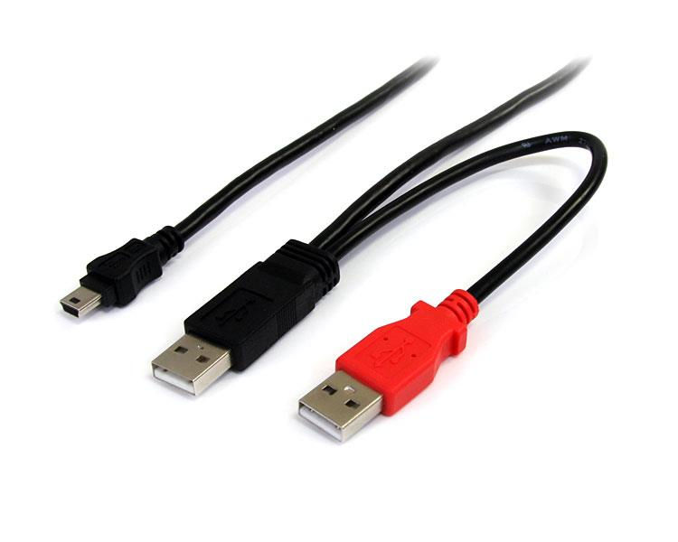 6ft USB Y Cable for External Hard Drive