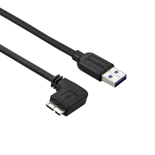 1m USB 3.0 A to Micro B Left Angle Slim