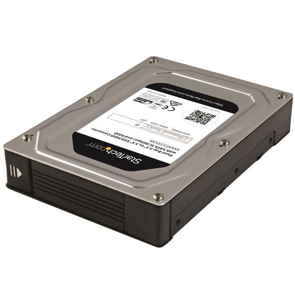 2 Bay 2.5in to 3.5in SATA HDD Converter