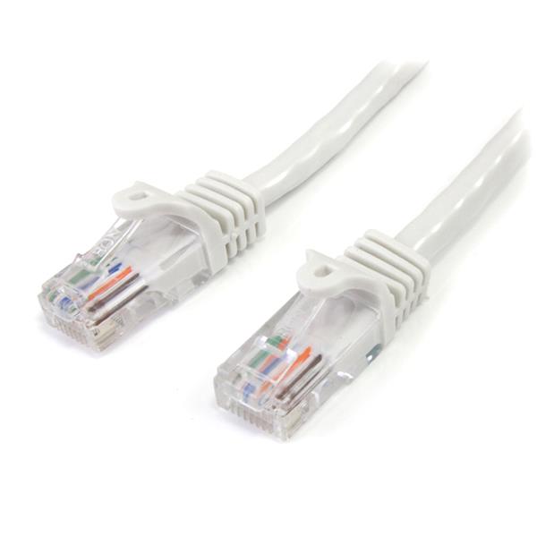 7ft White Snagless Cat5e Patch Cable