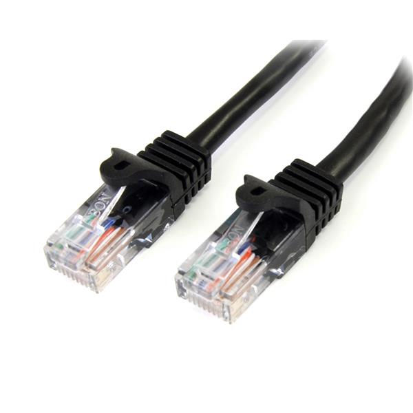 1m Black Snagless Cat5e Patch Cable