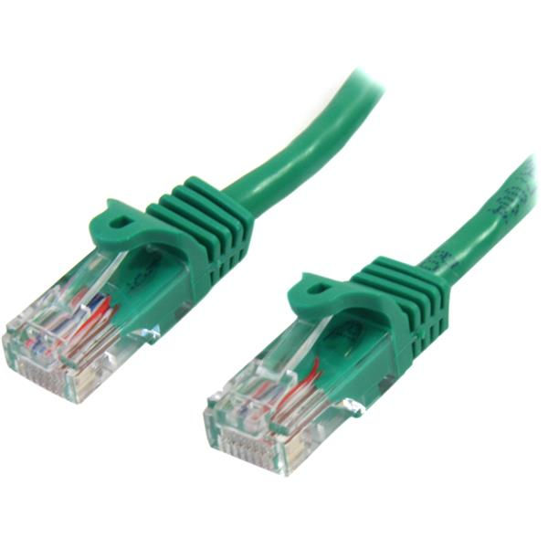 1m Green Snagless Cat5e Patch Cable