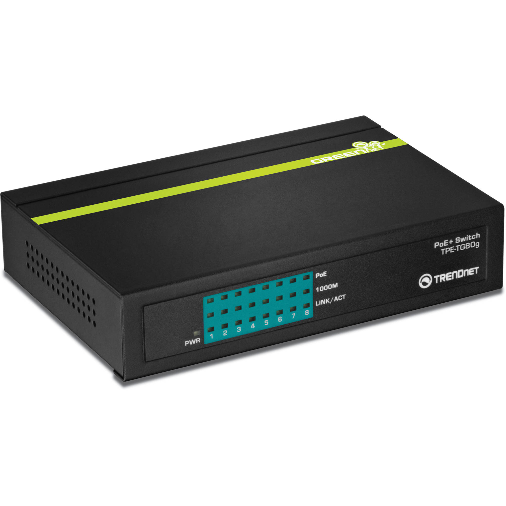 8 Port GREENnet Gigabit PoE Switch