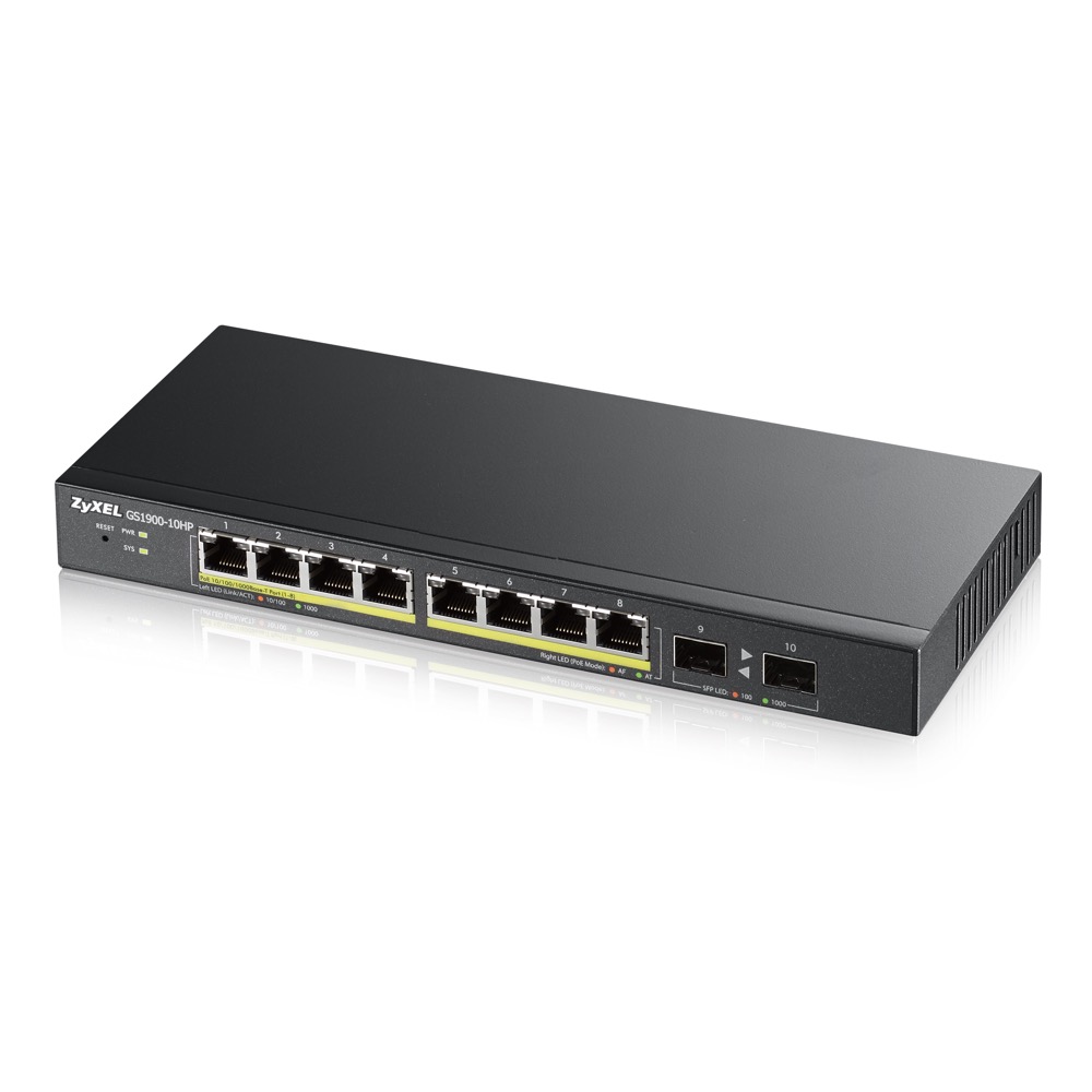 8 Port GbE PoE Smart Switch with 2x SFP