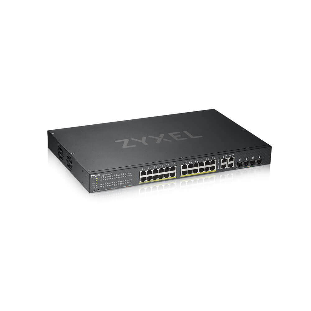 28Port PoE Switch 24xGB Copper 4xGB Dual