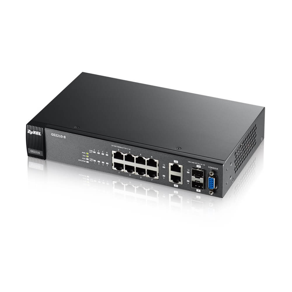 8 Port Gigabit L2 Managed Switch Fanless