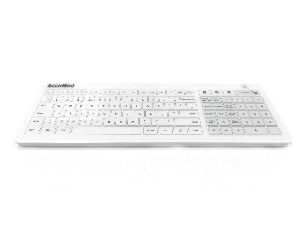 AccuMed Glass Keyboard with Touchpad