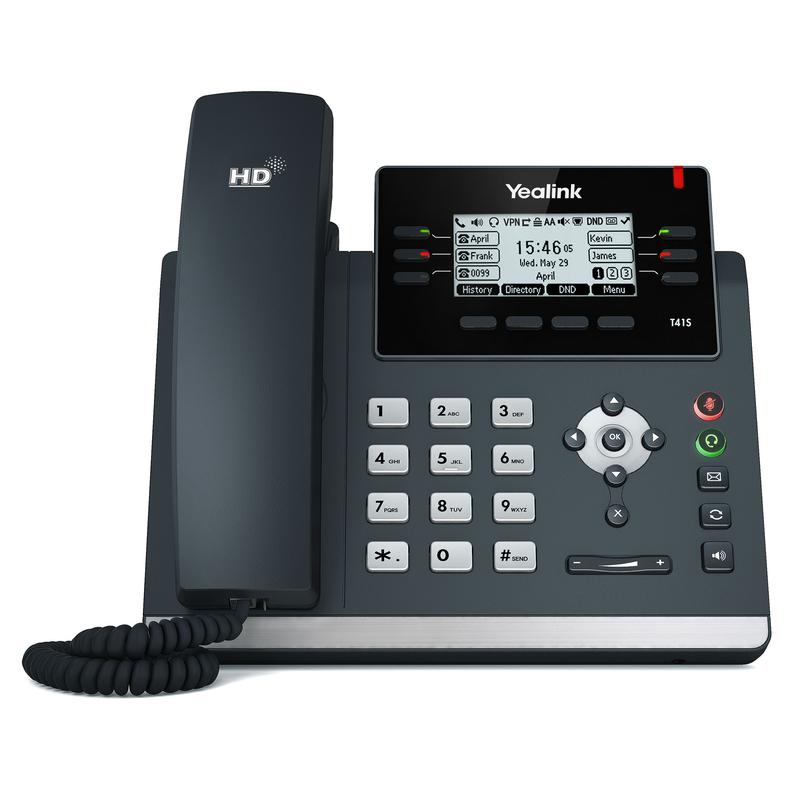 Yealink SIP T41S 6 Line IP LCD Phone