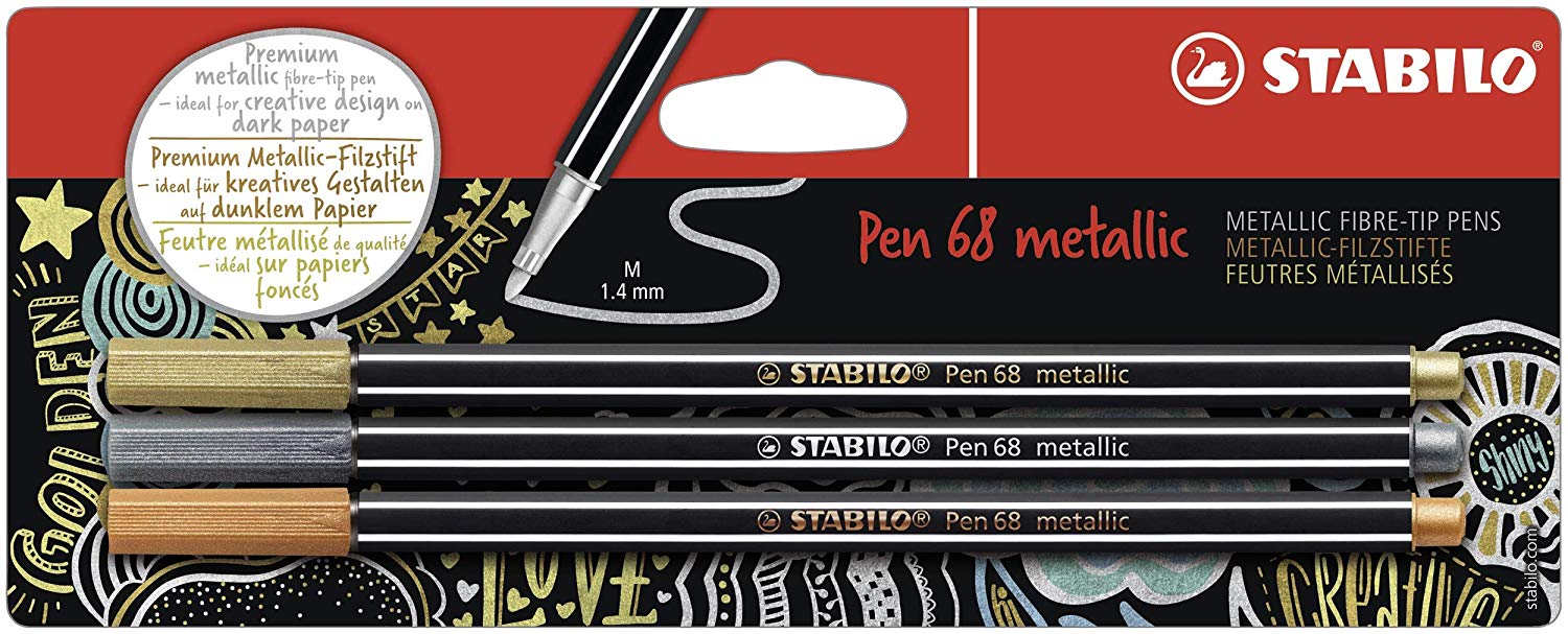 Stabilo Pen 68 Metallic GD SL COP PK3