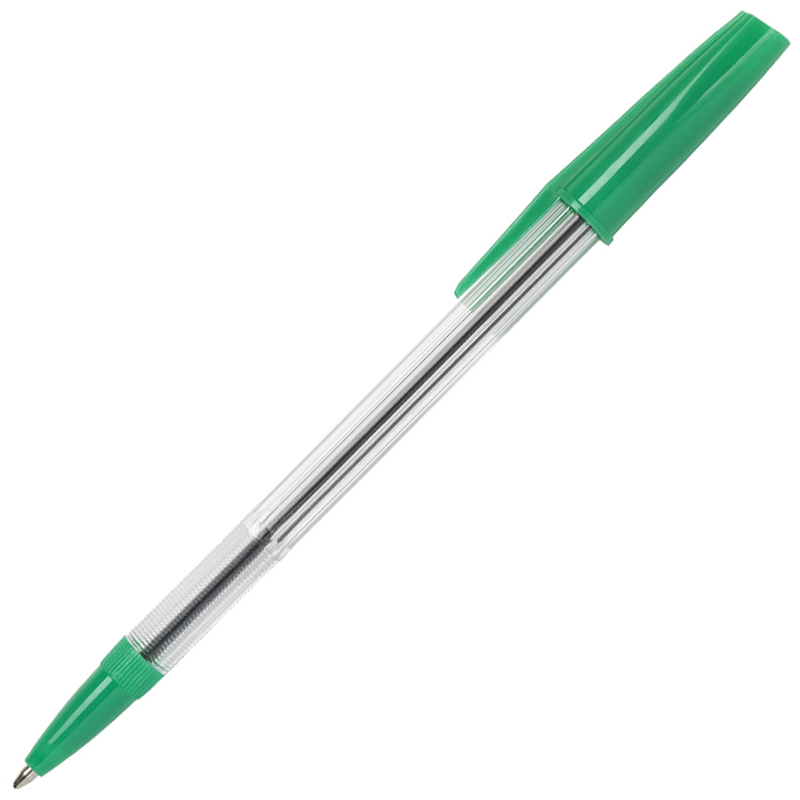 White Box Ball Pen Med Green PK50