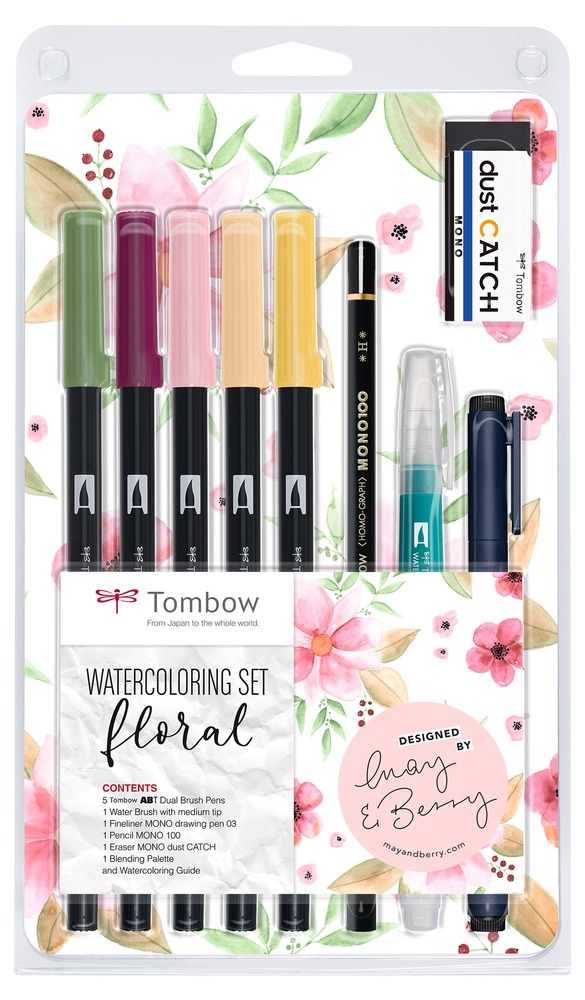 Tombow Watercolouring Set Floral