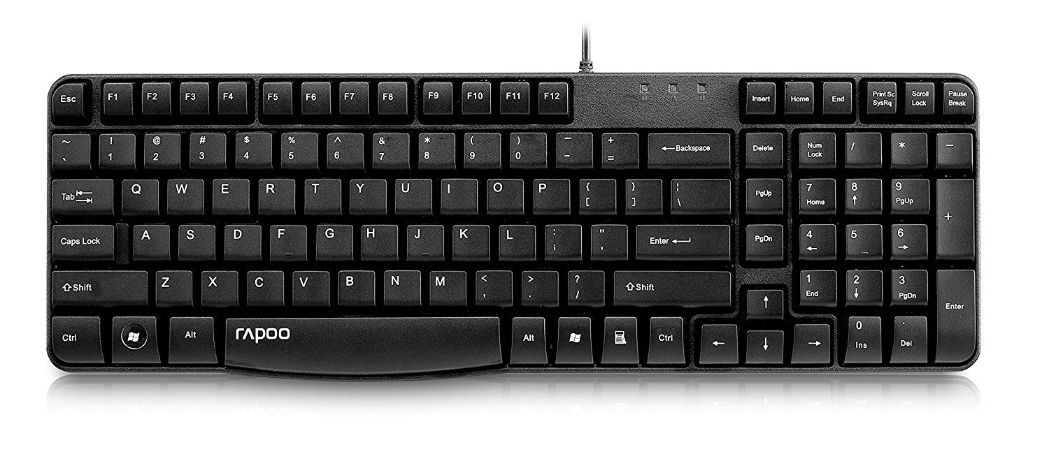 Rapoo N2400 Wired USB Black Keyboard