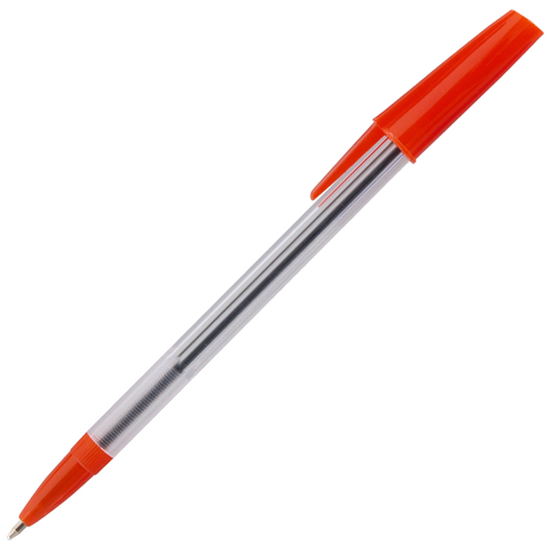 ValueX White Box Ballpoint Pen 1.0mm Tip 0.7mm Line Red (Pack 50)