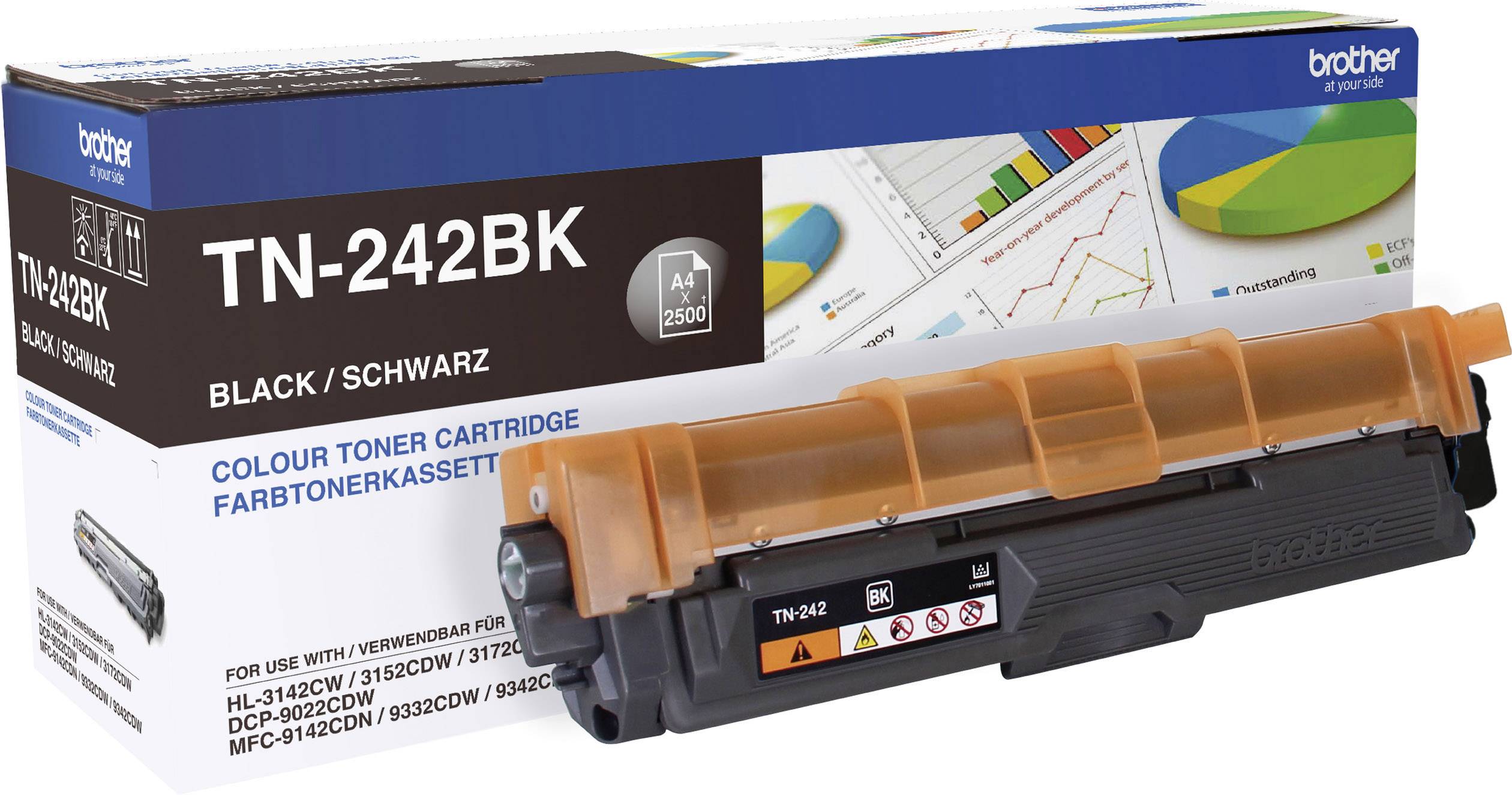 BROTHER TN-242BK BLACK 2500 PAGES TONER