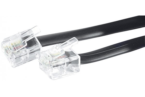 Cables / Leads / Plugs / Fuses 10m RJ11 Black Telephone Cable
