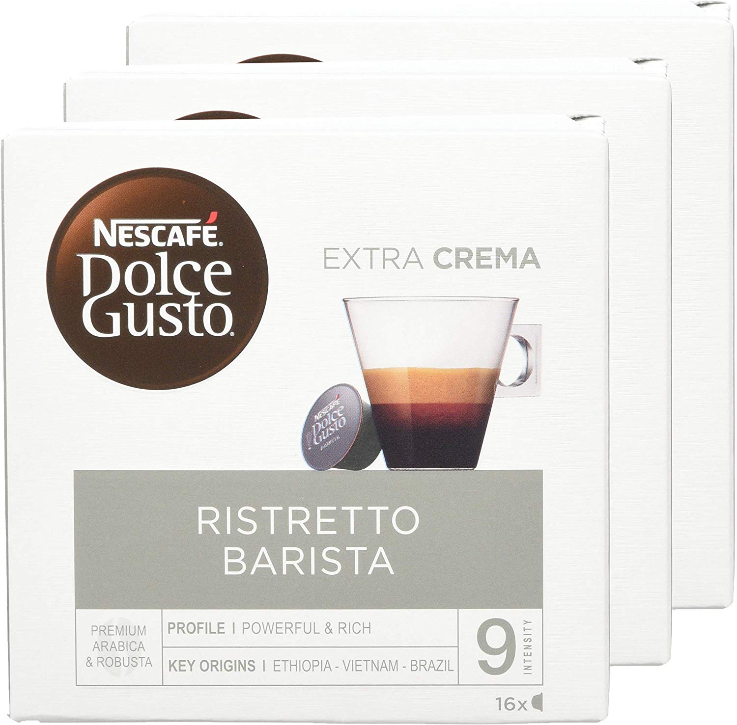 Nescafe Dolce Gusto Espresso Coffee Barista 16 Capsules Pack 3