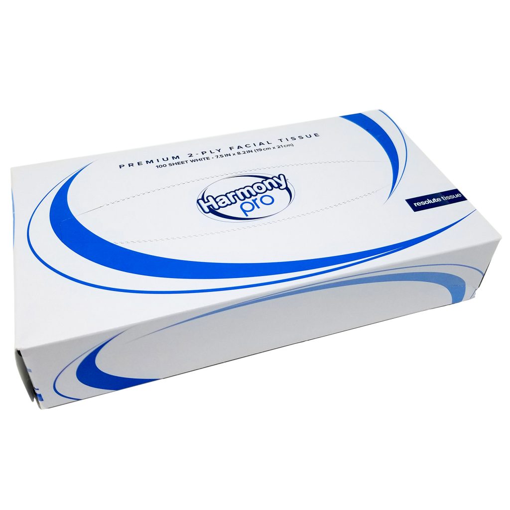 Facial Tissues Harmony Professional Facial Tissue Box 2 Ply White 100 Sheet (Pack 35)